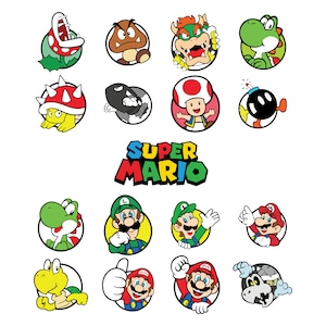 super mario svg bund, super mario svg, yoshi svg, Super Mario svg schichten, super Mario png, Mario svg Bundle, yoshi svg, yoshi cut-Datei