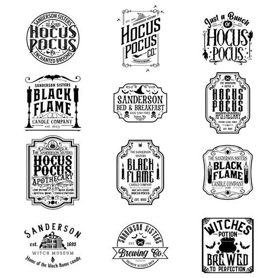 Hocus Pocus SVG Bundle, Witches Svg, Hocus Pocu Clipart, Sanderson sisters Svg Bundle, Hocus Pocu PNG Bundle, Hocuss Pocu Halloween