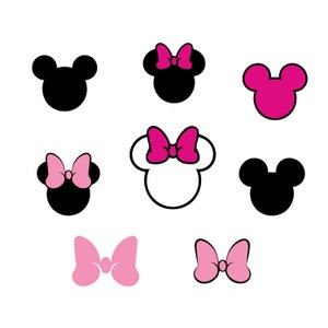 Mickey and Minnie Inspired SVG Bundle | Disneyland Shirt SVG | Disneyland Cricut SVG File | Mickey Minnie Mouse Outline | Instant Download