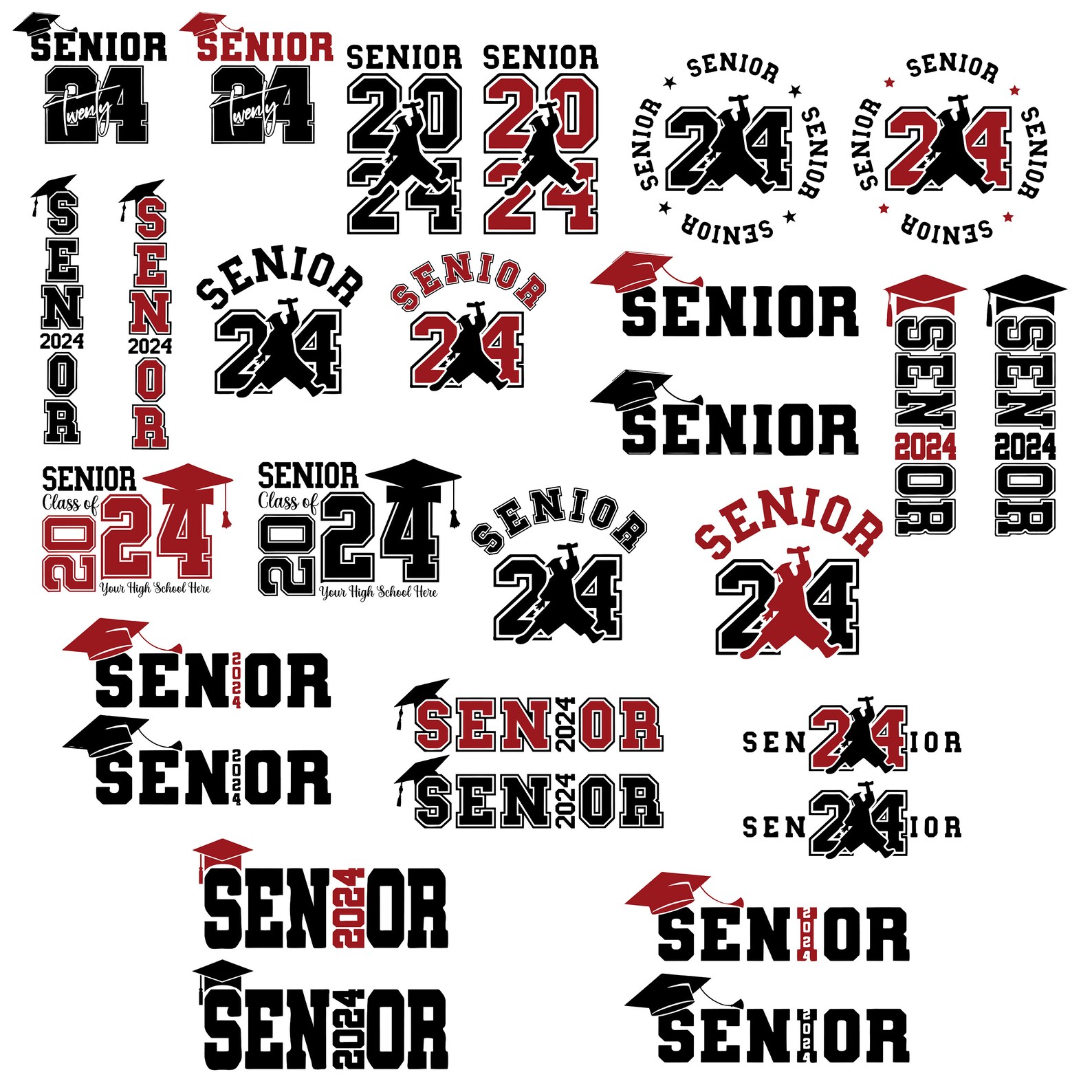 Senior 2024 SVG, Class of 2024 SVG, 2024 Graduate, Seniors, Graduation ...