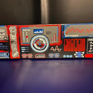 Large Mechanical Keyboard Dust Cover, Custom Painted Keyboard Protector - HUD/UI Future Tech