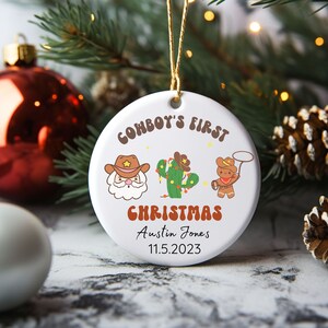 Baby&#39;s First Christmas | Ornament Personalized | First Christmas Keepsake Baby&#39;s First Christmas 2023 | Cowboy