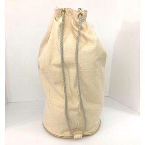 Round Laundry Bag, Round with Rope Shoulder Straps and Top Closure