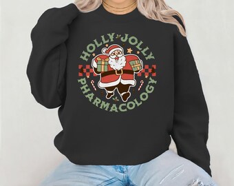 Pharmacy Sweatshirt, Pharmacist Shirt, PharmD Gift, Pharmacy Graduate, Holiday Apparel, Festive Outfit, Winter Wear, Holly Jolly Shirt