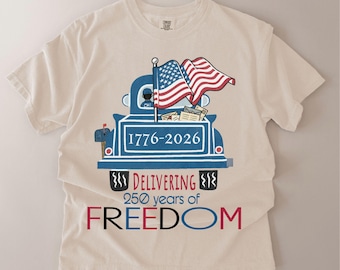 250th USA Birthday Celebration Shirt for Postal Worker, Post Office Apparel, July 4th Shirt, Patriotic Mail Carrier Gift