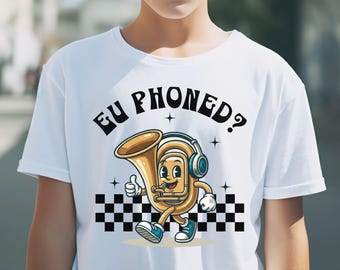 Euphonium Shirt, Band TShirt, High School Band Tee, Retro Style Shirt, Brass Instrument Shirt, Band Leader Gift, Band Director Gift