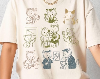 Audiologist Shirt, Ear Doctor TShirt, Vintage Style Tee, Audiology T-Shirt, Gift for Hearing Aid Doctor, Animal Lover Tee, Trending Shirts