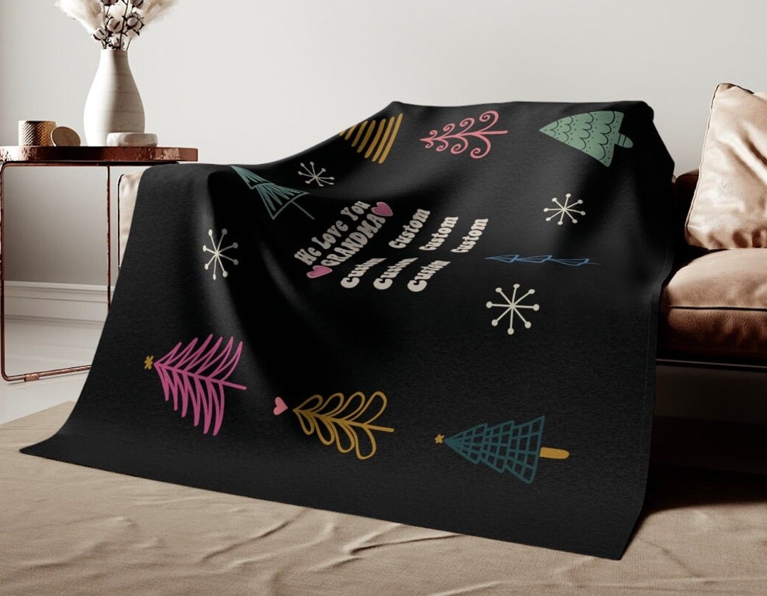 Christmas Blanket Gift for Grandma Personalized Gift Etsy