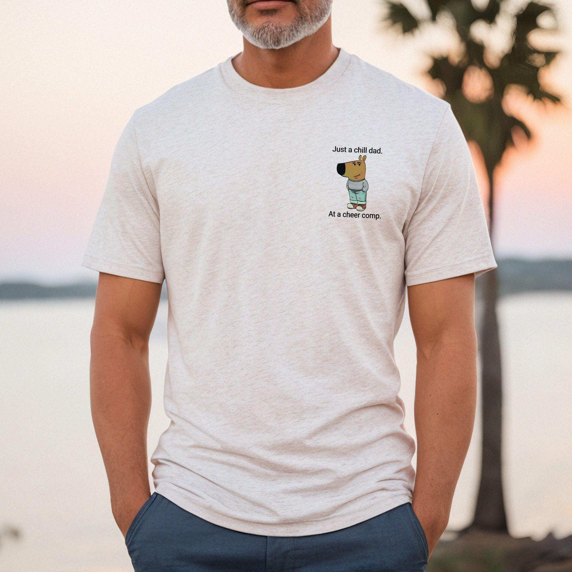 Camiseta de papá animador, camiseta de papá tranquilo, regalo para papá animador, cónyuge de entrenador de animadoras, esposo de entrenador de animadoras, papá animador, camiseta de papá animador