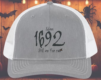 1692 witch hat, Halloween baseball hat, funny witch hat, Halloween apparel, gift for girlfriend, salem massachusetts, trucker hat