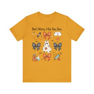 Nurse Shirt, Retro Ghost, Unisex Jersey Short Sleeve Tee, Pediatrics TShirt, Halloween CNA Tee, Hospital Staff Shirt, NP Shirt, Cute Medical image 5