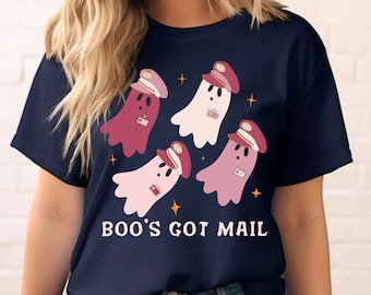 Postal Worker Halloween Shirt: Ghost Mail Delivery Tee