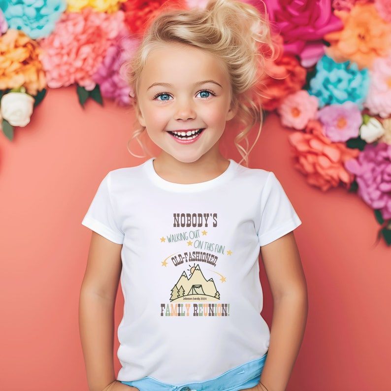 Family Reunion Group Shirts, Camping Theme, Funny Reunion, Custom Name on Tees, Personalized