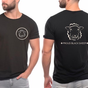 Black sheep, shirt with black sheep, shirt for rebel, shirt for mom, gift for dad, against the grain, sarcastic tshirt
