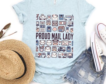 Mail Lady Post Office Apparel Unisex Tee, Postal Worker Gift Shirt, Mail Carrier Tshirt, Delivery Service Top, Mail Carrier Shirt, Delivery