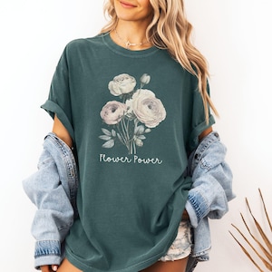 Ranunculus Unisex T-Shirt, Flower Power Tee, Gardener Gift, Flower Garden Shirt, Cute Flowers Top, Flowers Tee, Floral Graphic Shirt
