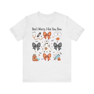 Nurse Shirt, Retro Ghost, Unisex Jersey Short Sleeve Tee, Pediatrics TShirt, Halloween CNA Tee, Hospital Staff Shirt, NP Shirt, Cute Medical image 3