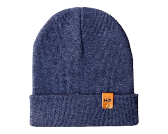 HAAKWEAR Knit Cuffed Beanie - Made in USA - Warm Hat- Trendy Beanie