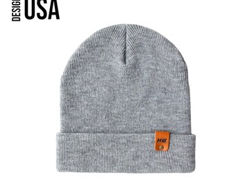 HAAKWEAR Knit Cuffed Beanie - Made in USA- Trendy Beanie