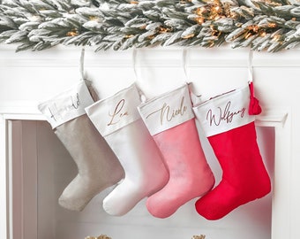 NIKOLAUS Stiefel personalisiert mit Name | Weihnachten Geschenk Socke zum füllen | Weihnachtsdeko Nikolaus Strumpf | Christmas stockings