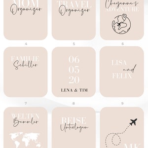 ORGANIZER personalized for travel documents family Storing your passport Gift bridal couple honeymoon Globetrotting vacation image 5