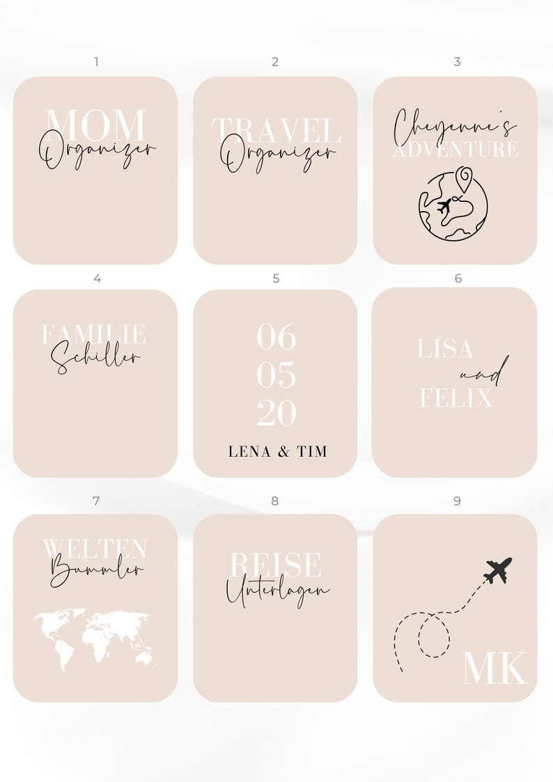 ORGANIZER personalized for travel documents family Storing your passport Gift bridal couple honeymoon Globetrotting vacation image 5