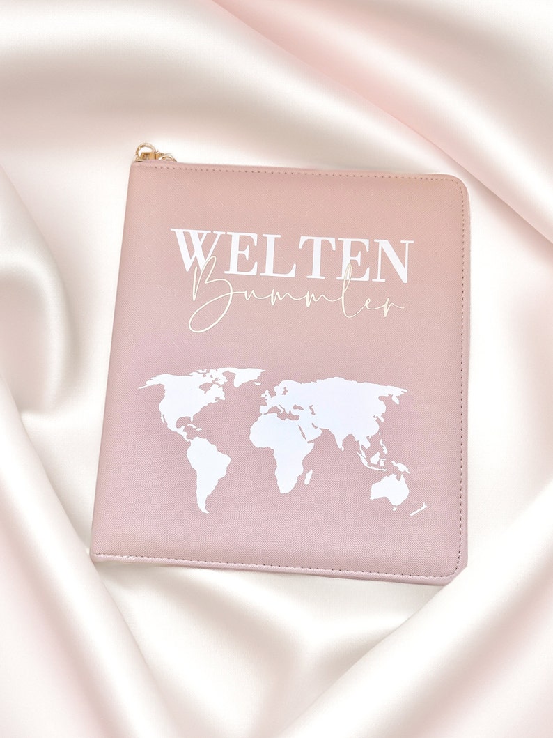 Travel Organizer Weltenbummler Reise Organizer Dokumentenmappe personalisiert mit Name