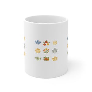 Corningware Pattern Ceramic Coffee Cups, 11oz, Colorful Gifts for Home, Personalized Tea Mugs, Kitchen Decor