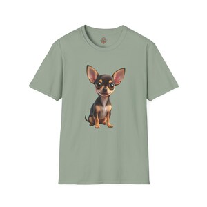 Schattige chihuahua uniseks softstyle T-shirt, cadeau huisdierliefhebber, hondenliefhebber T-shirt, shirt dierenprint, verjaardagscadeau, vrijetijdskleding