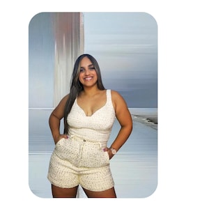 Top and High Waisted Shorts Set