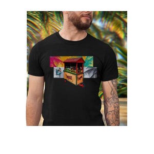 Colorful Cart Unisex Heavy Cotton Tee - Summer Vibes Shirt, Retro Beachwear, Vacation Outfit, Gift for Him/Her