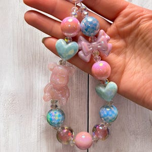 Cadena para teléfono/muñequera LOVELY BEAR, accesorios para teléfono, muñequera para teléfono, pulsera con cadena para teléfono, correa para teléfono, correa para muñeca para teléfono