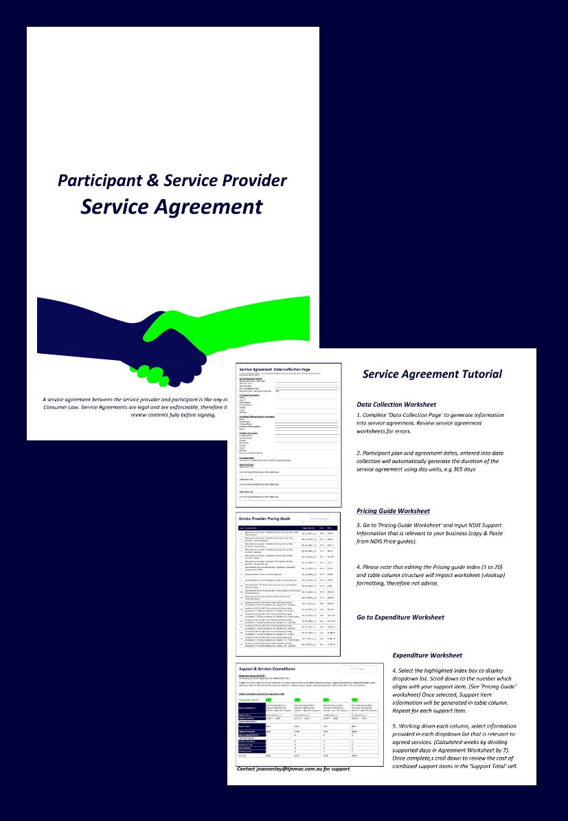 NDIS Disability Service Agreement Template Etsy Australia