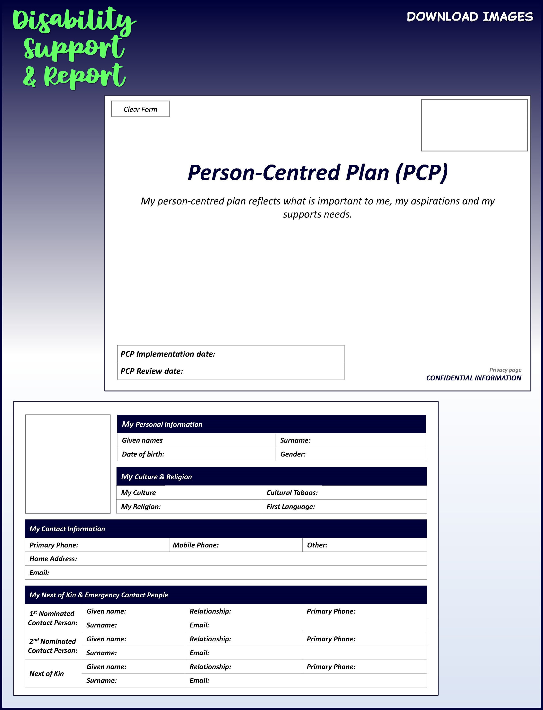 Personcentred Plan PCP Template Etsy Australia Personcentred Plan PCP Template Etsy Australia
