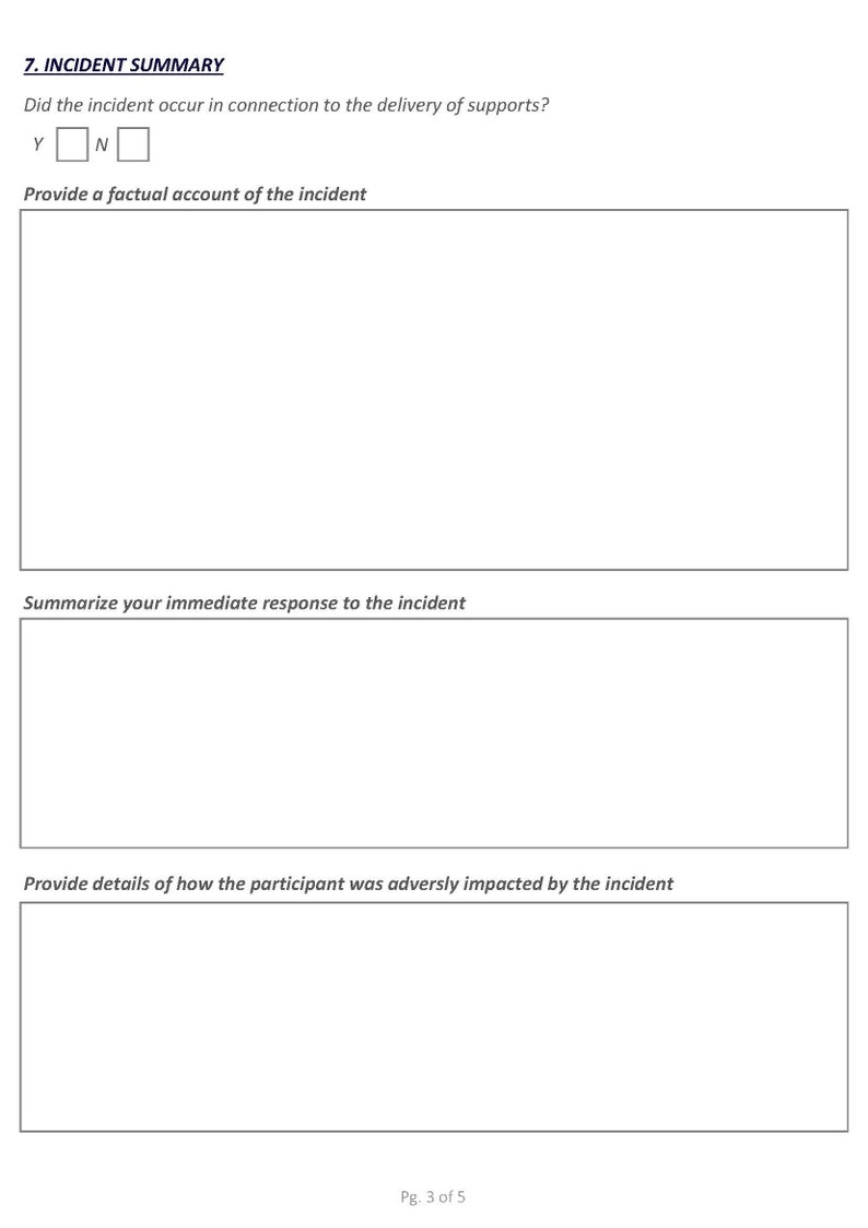Disability Report Example Disability Service Incident Management Report Template - Etsy Australia