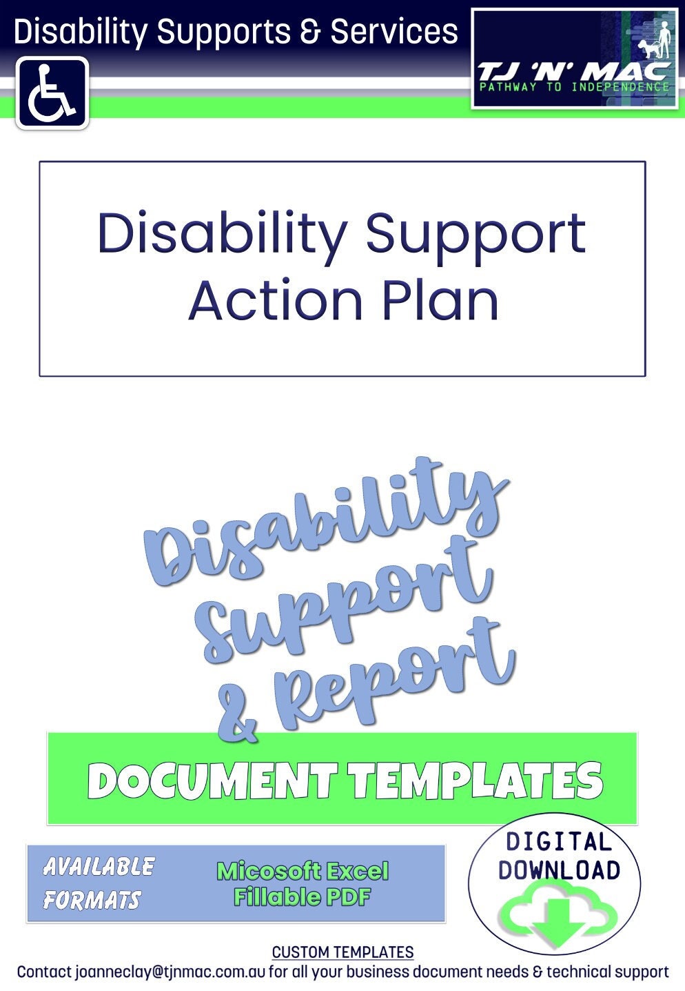 Disability Support Action Plan Template - Etsy Australia