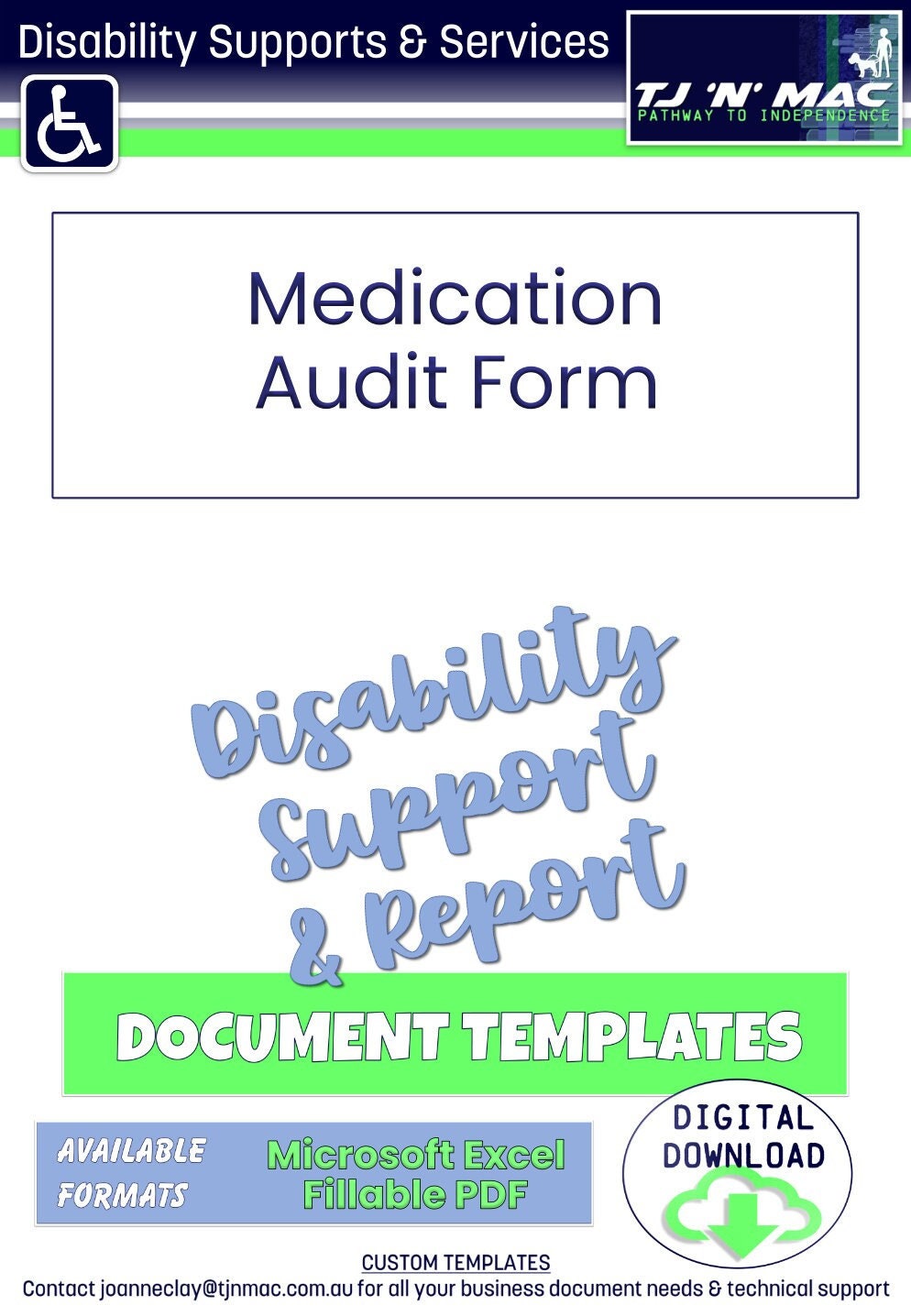 Medication audit form template etsy