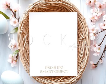 Easter Invitation Mockup, Baby Shower Mockup, Boho Mockup, 5x7 Card Mockup, Easter Greeting Card Mockup, Wedding Invite Mockup