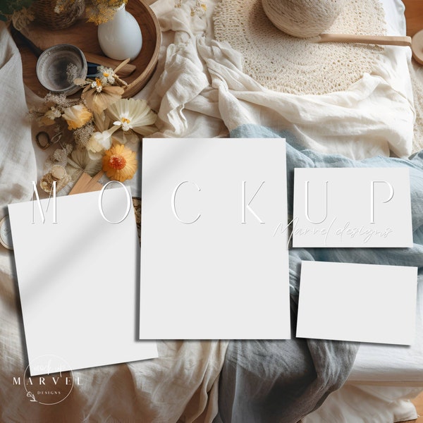 Wedding Suite Mockup | RSVP Mockup Suites | 5x7 Card Mock up | 5x3.5 Card Mock up | Invitation Suite Mock Up | Party Suite Invitation Mockup