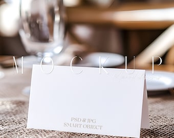 Tented Place Card Minimal Style Folded Card Mockup Place Card Mockup Table Card Mockup Buffet Card Folded Mockup Tented Buffet Card Mockup