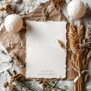 Einladung Mockup, Hochzeit einladen Mockup, Babyparty einladen Mockup, 5x7 Karte Mockup, Einladung Mockup Retro, Boho Invite Mockup