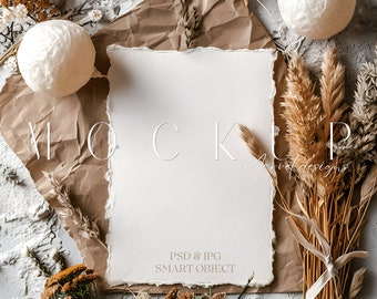 Einladung Mockup, Hochzeit einladen Mockup, Babyparty einladen Mockup, 5x7 Karte Mockup, Einladung Mockup Retro, Boho Invite Mockup