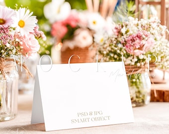 Hochzeit Dankeskarte Mockup: Klappkarte Display (PSD & JPG Digital Download)