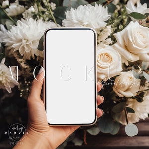Smartphone Mockup | Telefon MockUp | Boho Digitale Einladung Mockup | Iphone 14 Mockup | Handy Mockup | Bildschirm Mockup | Digitales Karten Mockup