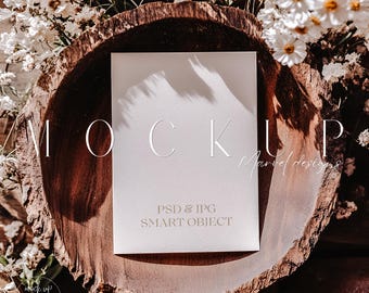 Wedding Invitation Mockup Card Mockup Boho Mockup Wedding Card Mockup Baby Shower Mockup Stationery Mockup 5x7 Card Mockup White Card Mockup