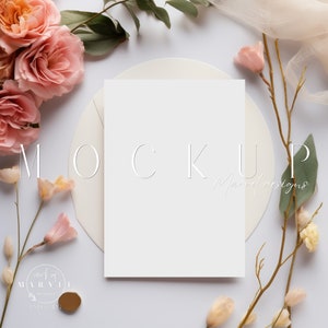 Maqueta de invitación de boda / Maqueta de tarjeta personalizable de 5x7 / Maqueta de invitación a fiesta / Maqueta de tarjeta / Maqueta de tarjeta de felicitación / Maqueta de tarjeta de 5x7