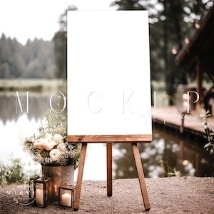 Easel Mockup | Large Venue Event Welcome Sign Mockup Template | Wedding Stock Photo | Smart Mockup | Psd Mockup | 18X24 Wedding Sign Mockup