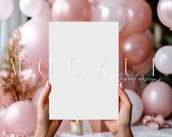Birthday Invitation Mockup, Party 5x7 Card Mockup, Kids Invite Mockup, Party Stationery Mockup, Wedding Invitation Mockup, Card Mockup