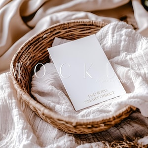 5x7 Einladung Mockup, doppelseitige Karte Mockup, Hochzeit einladen Design, Sofort Download Grußkarte PSD