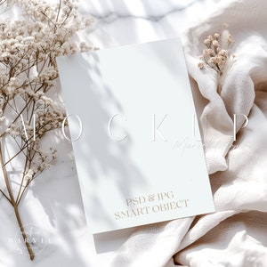 Grußkarte Mockup | Hochzeitseinladung Mockup | Baby Shower Einladung Mockup | Stationäres Mockup | Mockup Briefpapier | 5X7 Mockup